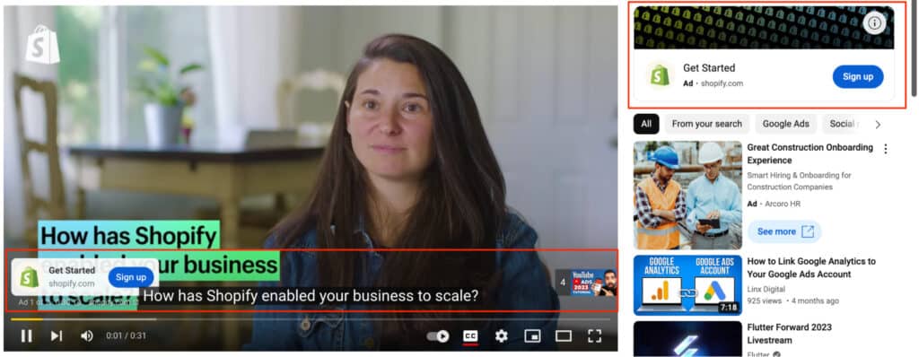 example of a youtube ad