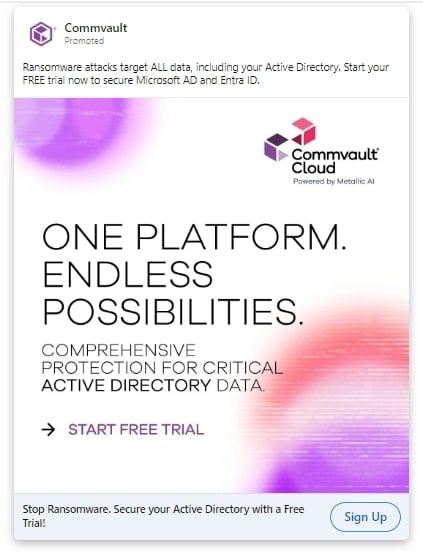 an example of linkedin ads for saas