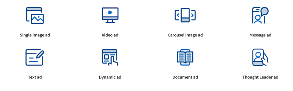 types of linkedin ads for account-based advertising