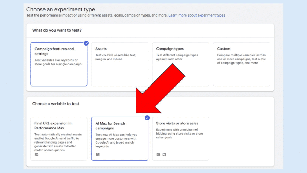 Google Ads news about AI Max for Search campaigns tests