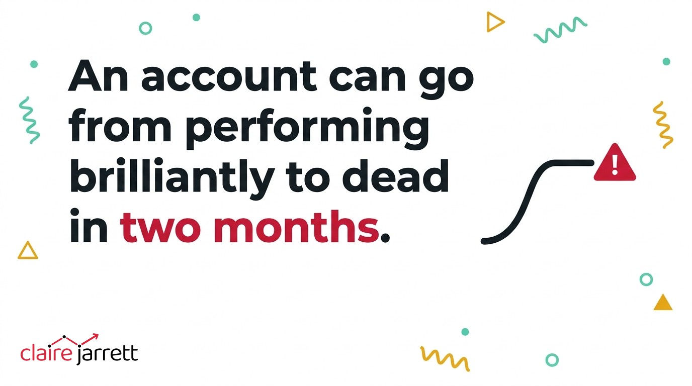 An account can go from performing brilliantly to dead in two months — Claire Jarrett on Google's automated recommendations