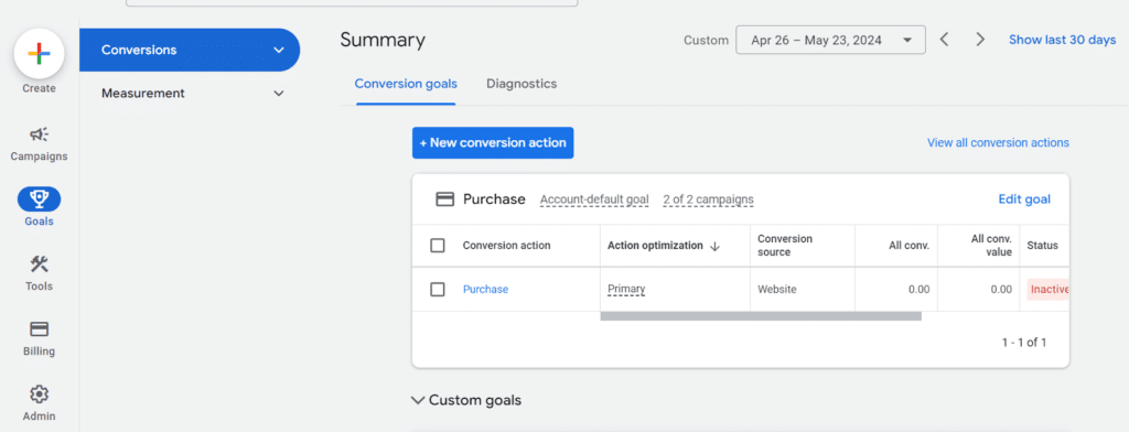 new google ads dashboard conversion tracking